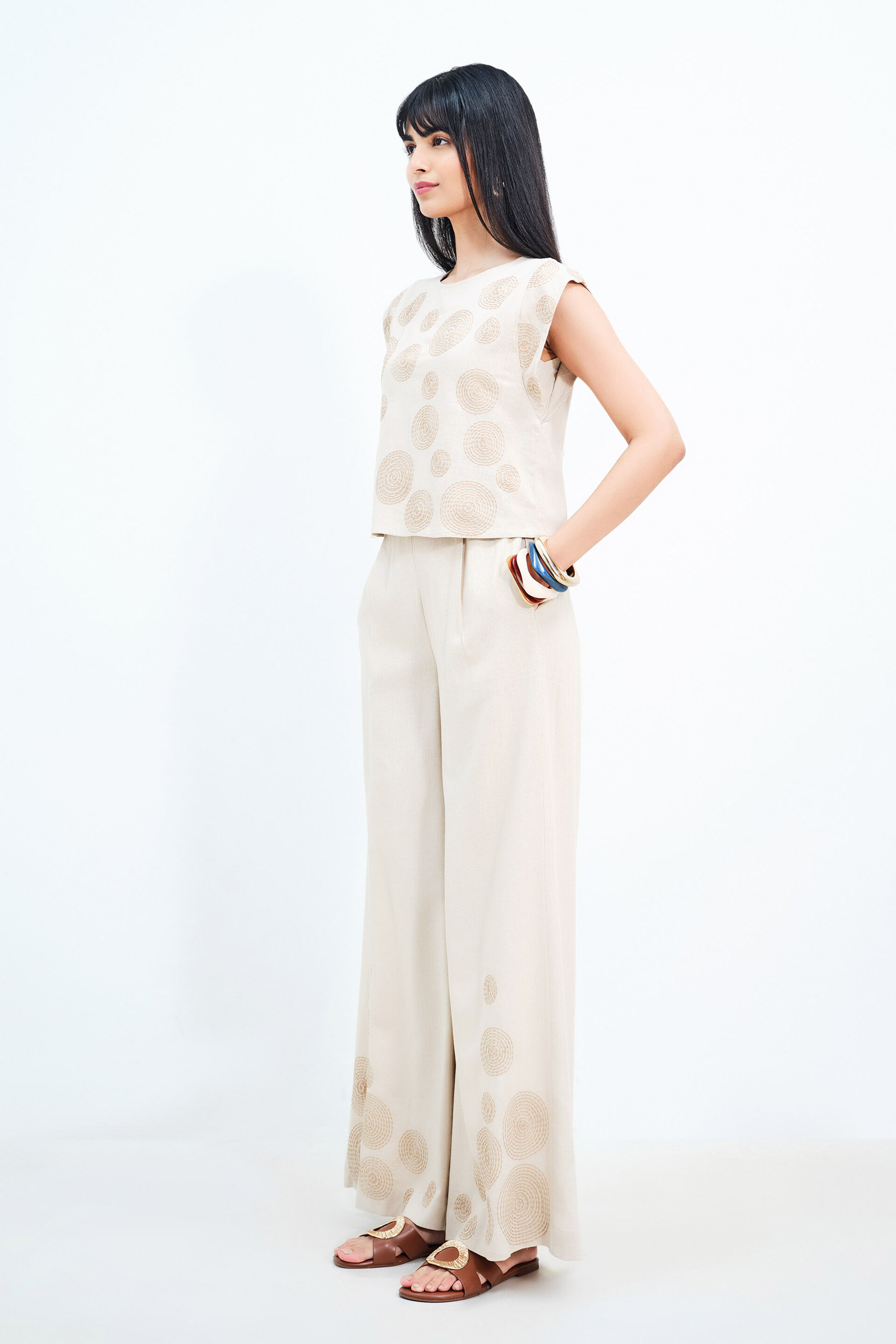 Beige Bliss Embroidered Set, Beige, image 4