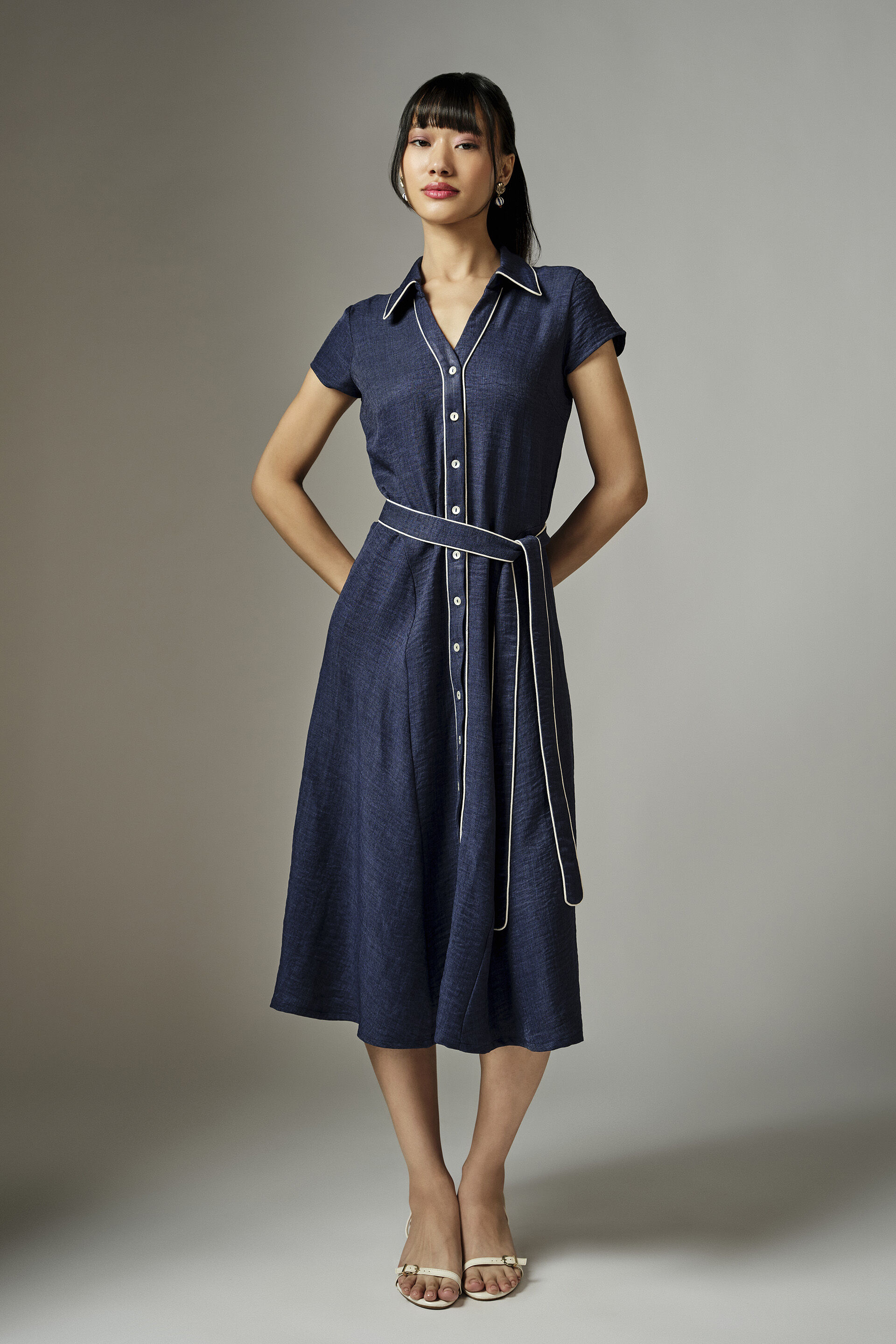indian navy blue dress Navy Blue Indian Long Party & Mehndi Wear Gown main image 1