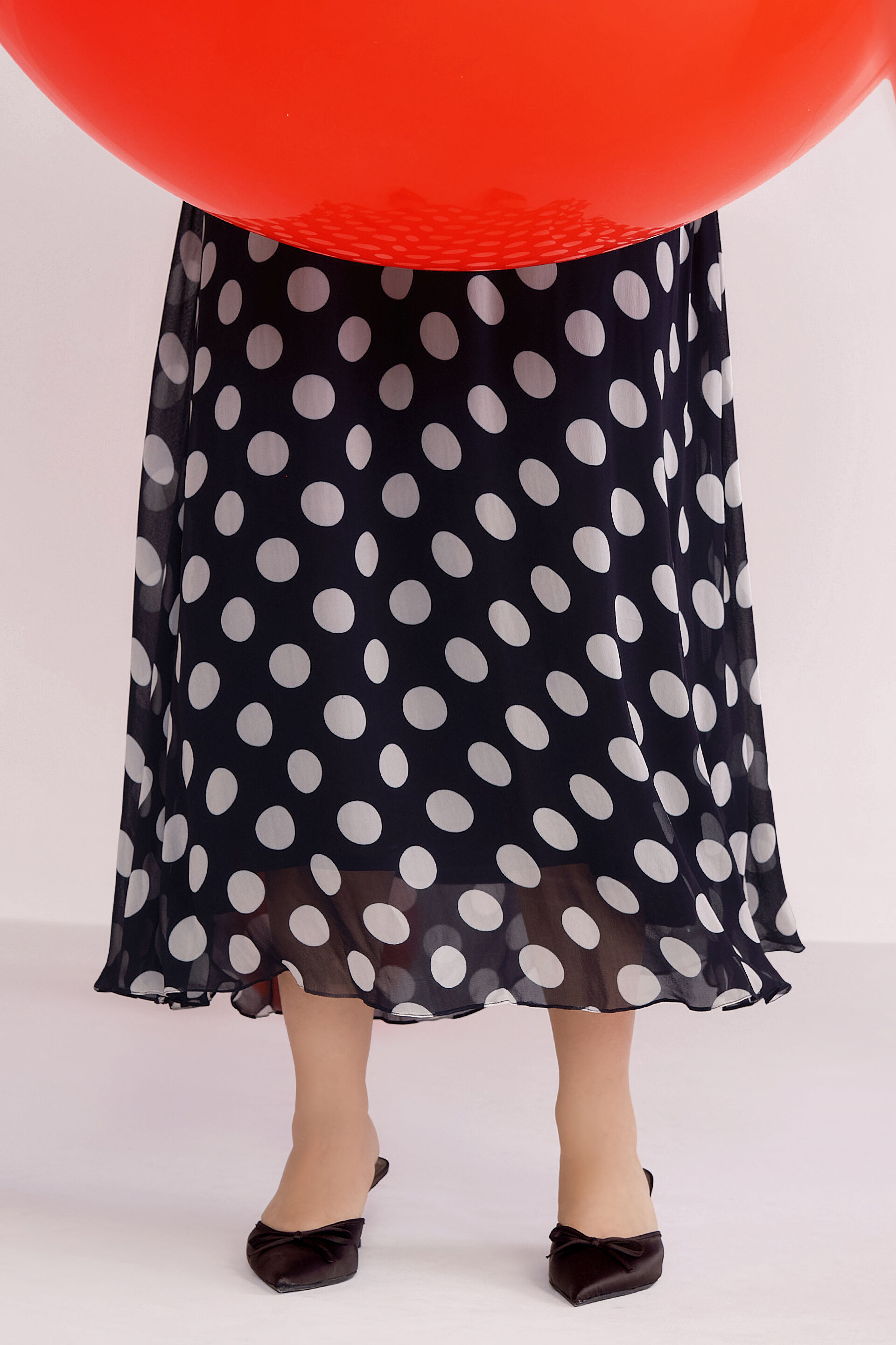Polka Party Dress, Black, image 5