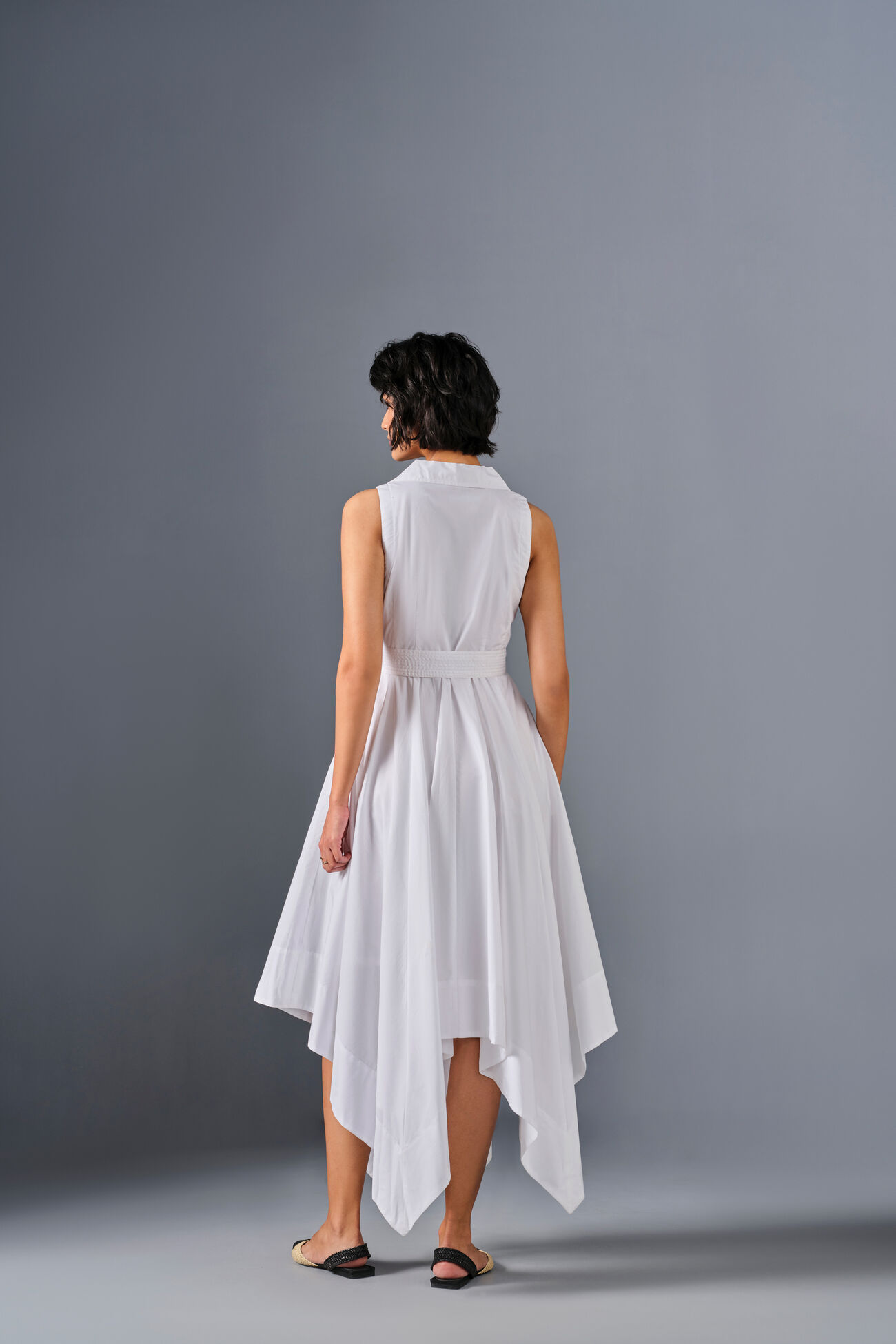 Frolic Summer Cotton Dress, White, image 4