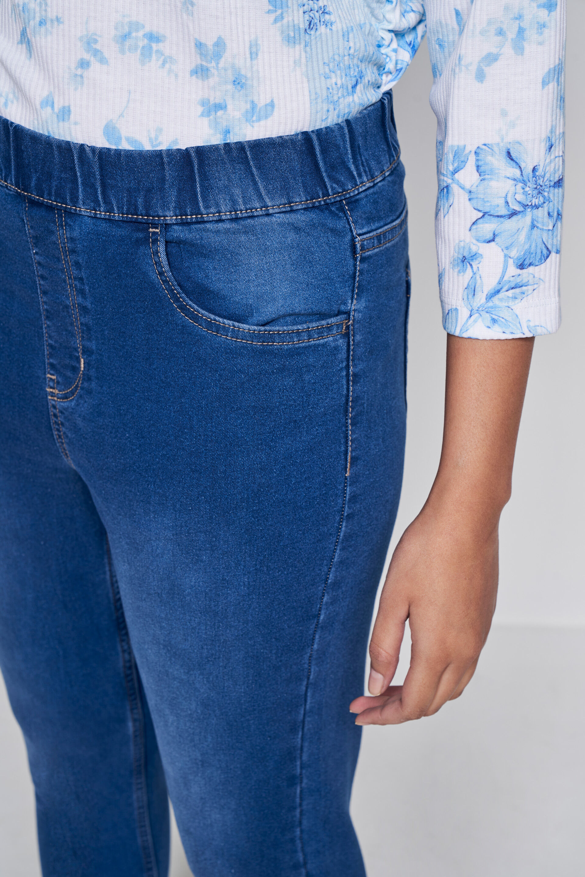 Versatile Blue Denim Bottom, Blue, image 5