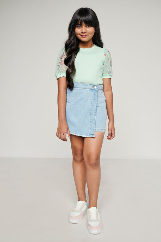 Mint Floral Straight Top, Mint, image 3