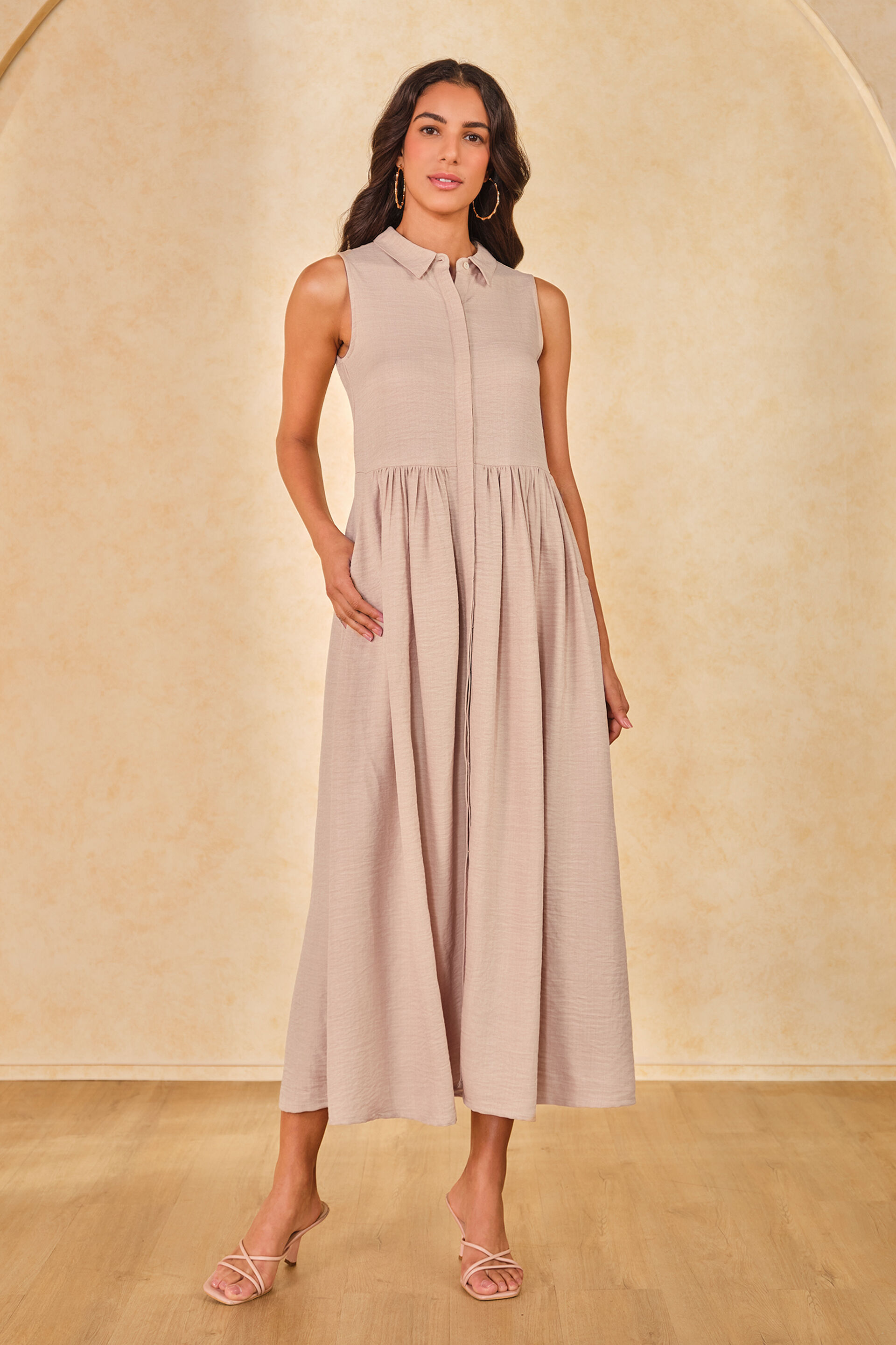 Bubble-yum Beige Dress, Beige, image 2