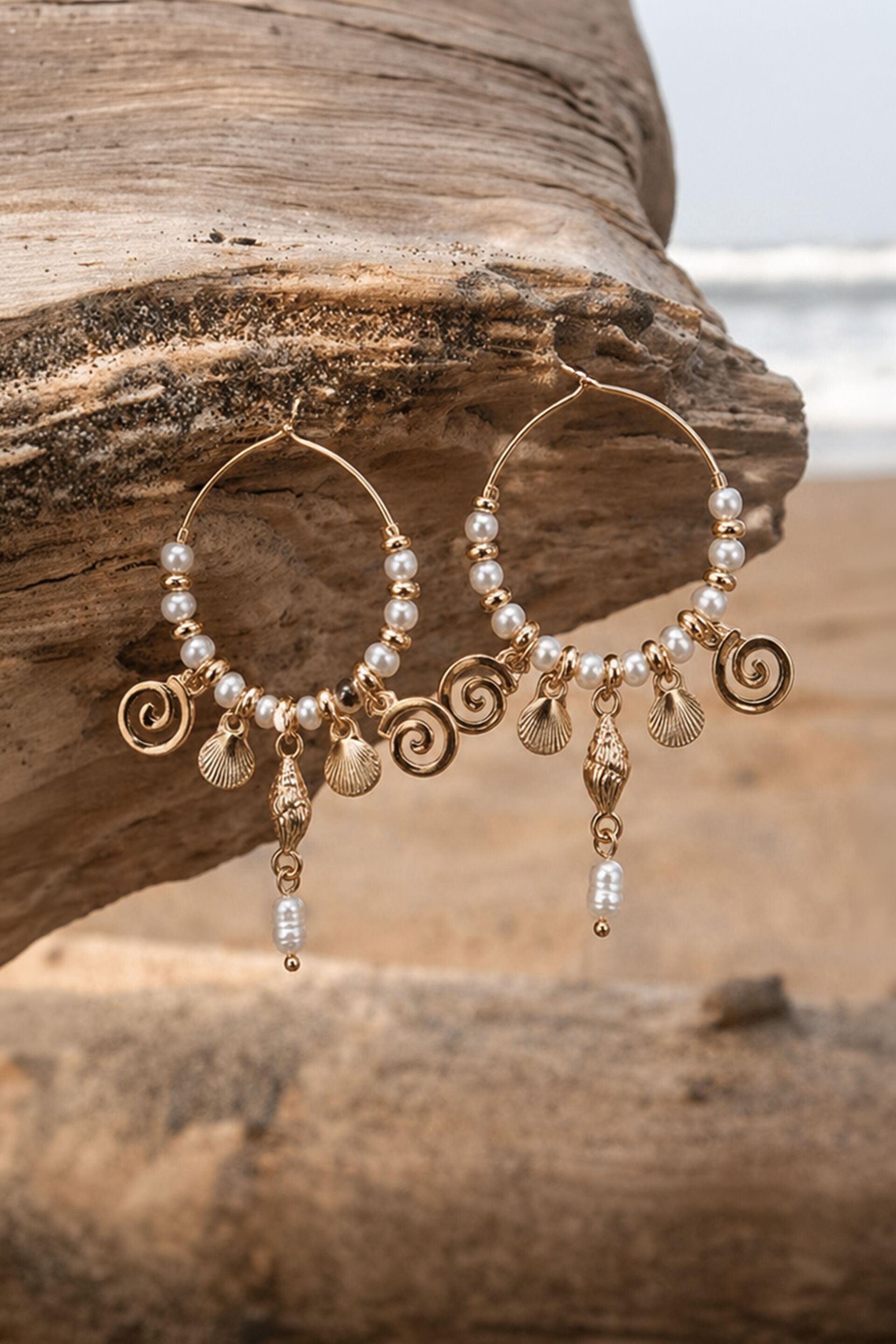 Coastal Charm Hoop Earrings