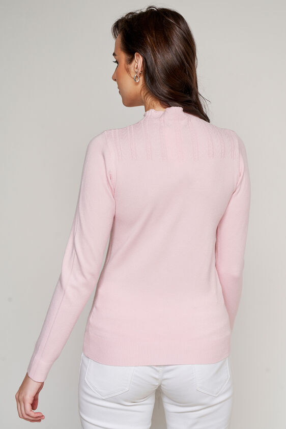 Self Design Straight Top, Pink, image 5