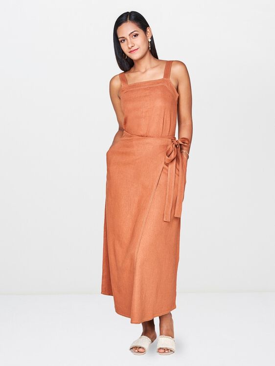6 - Brown A-Line Long Skirt, image 6