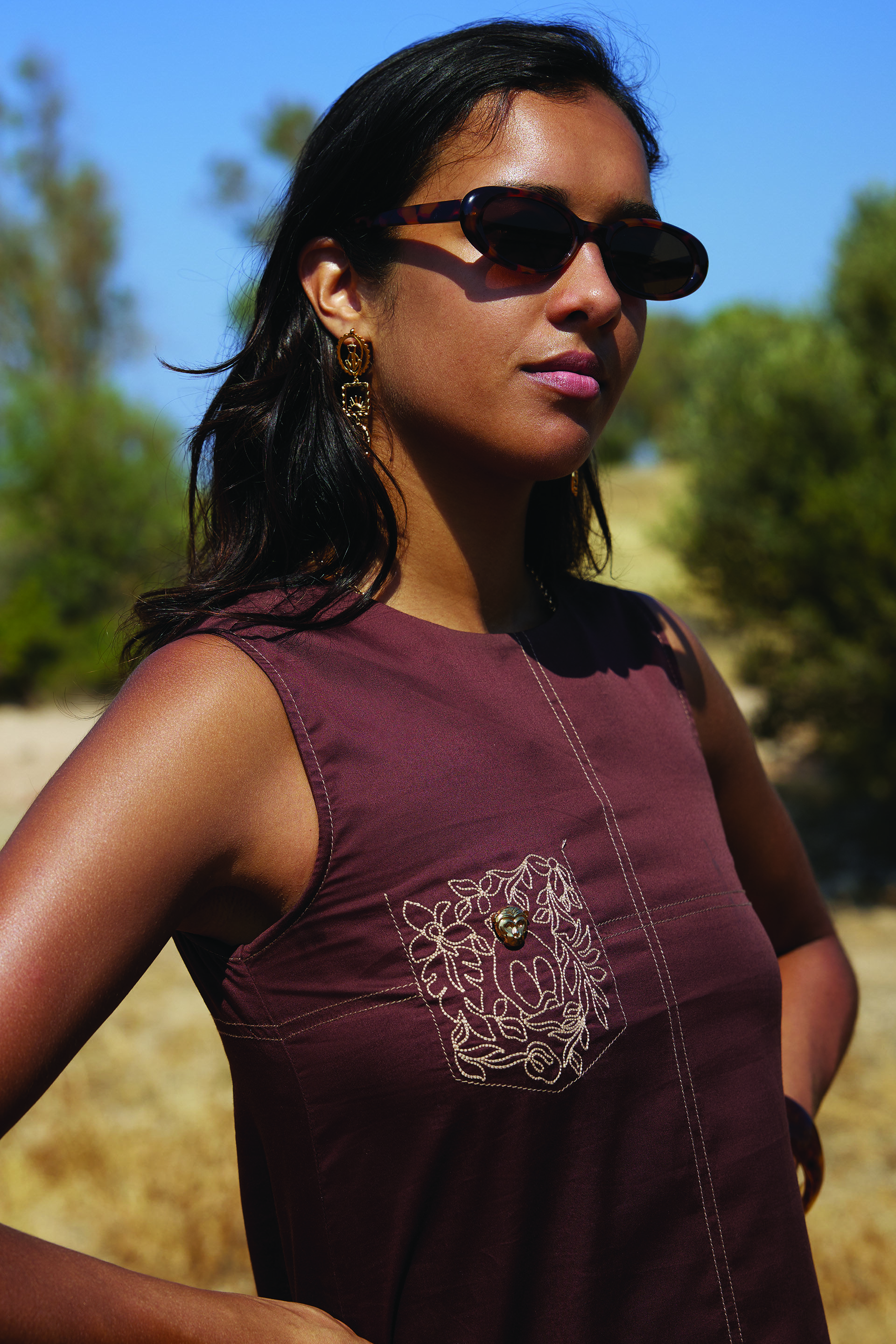 Mocha Cotton Co-ord Set, Brown, image 4