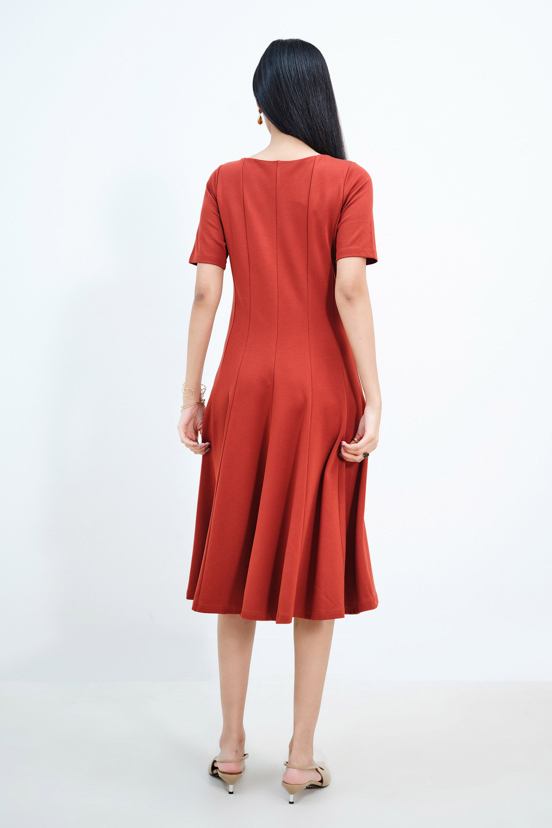 Rust Reverie Dress, Rust, image 5