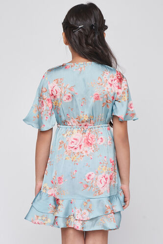 Multi Color Floral Flounce Dress, Multi Color, image 5