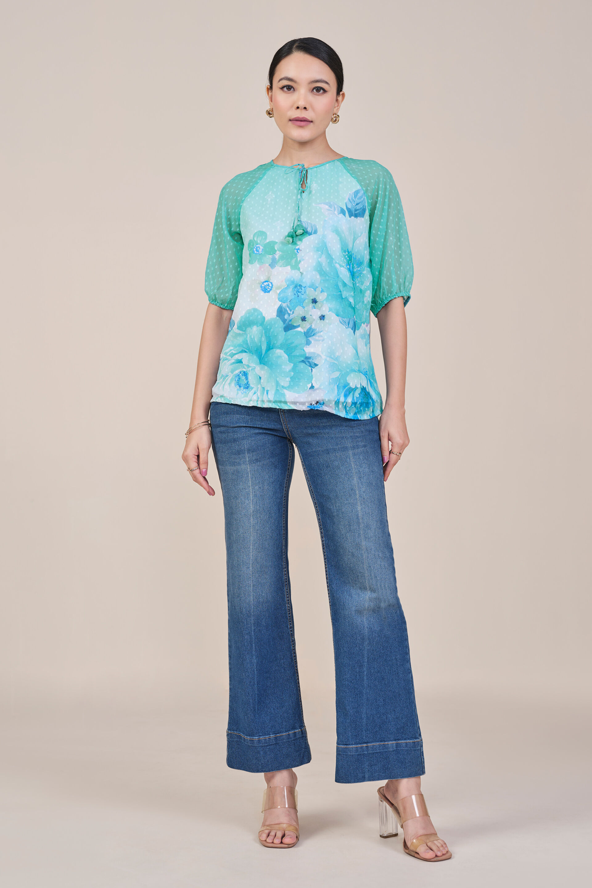 Garden Party Top, Light Green, image 2