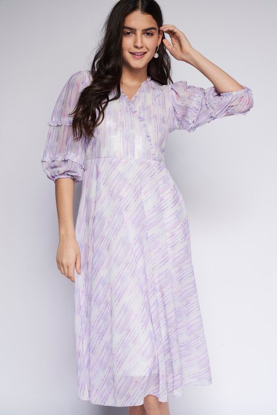2 - Multi Color Stripes Flared Dress, image 2