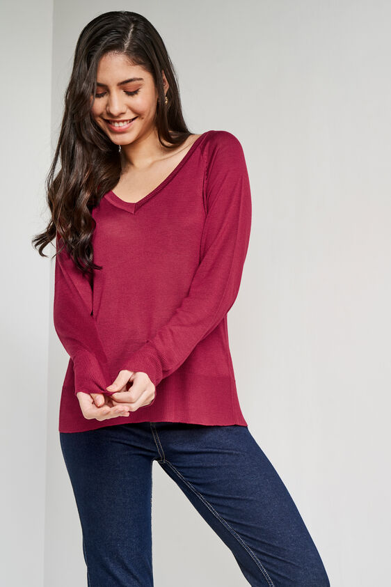 Solid Straight Top, Red, image 1