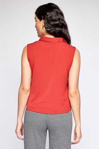 3 - Maroon Solid Tie Ups Top, image 3