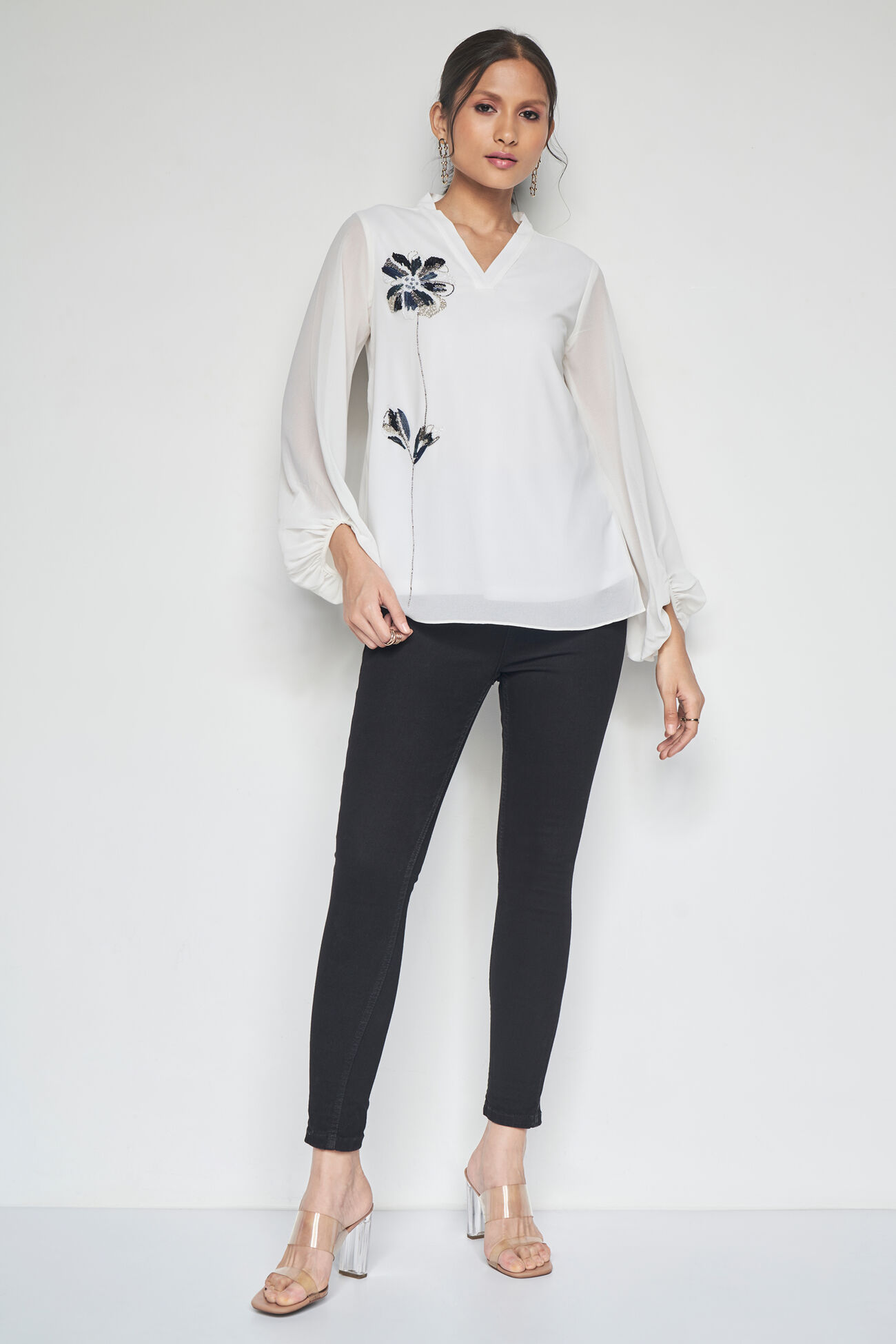 Florence Top, Cream, image 2