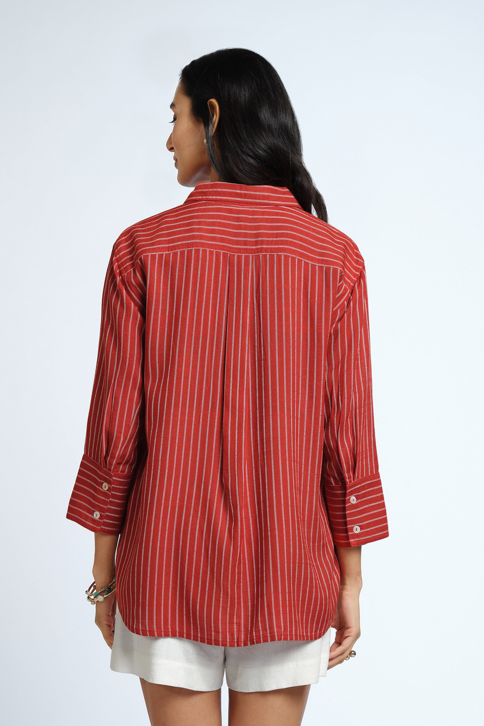 Rust Stripes Shirt, Rust, image 6