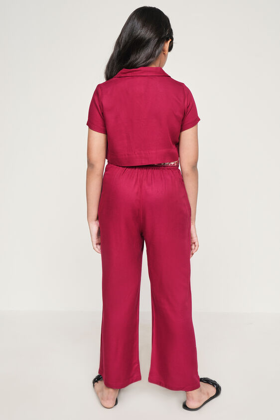 Red Solid Straight Suit, Red, image 4