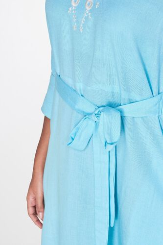 5 - Aqua Embroidered Fit and Flare Tunic, image 5