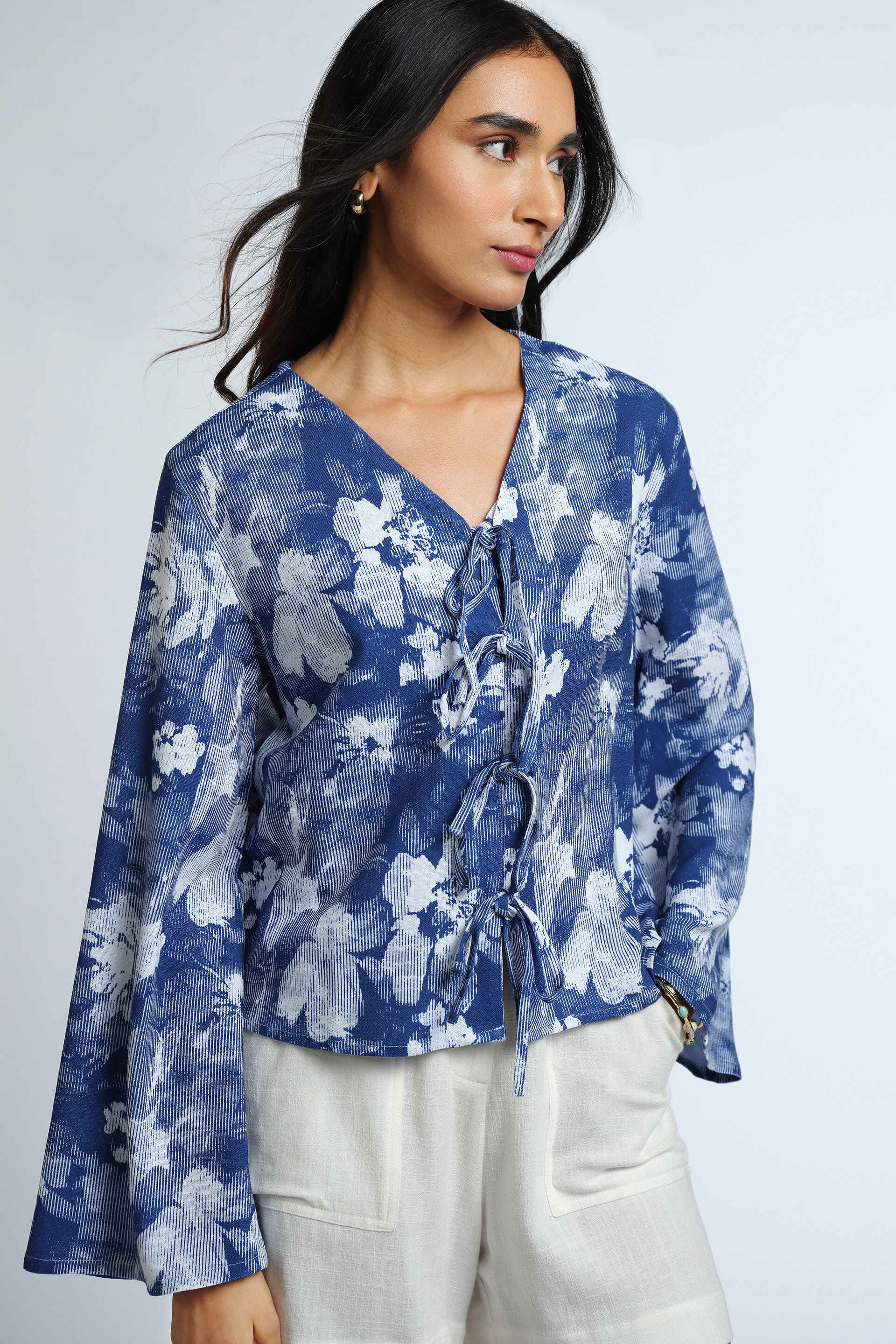 Blooms In Blues Top, Blue, image 4