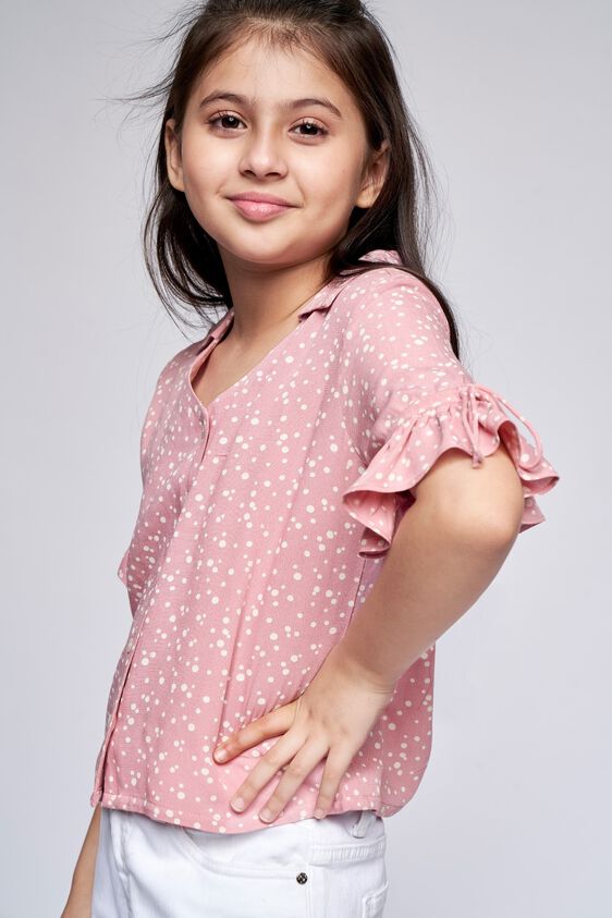 2 - Pink Polka Dots Straight Top, image 2