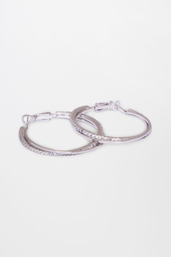 Silver Brass Earring, , image 4
