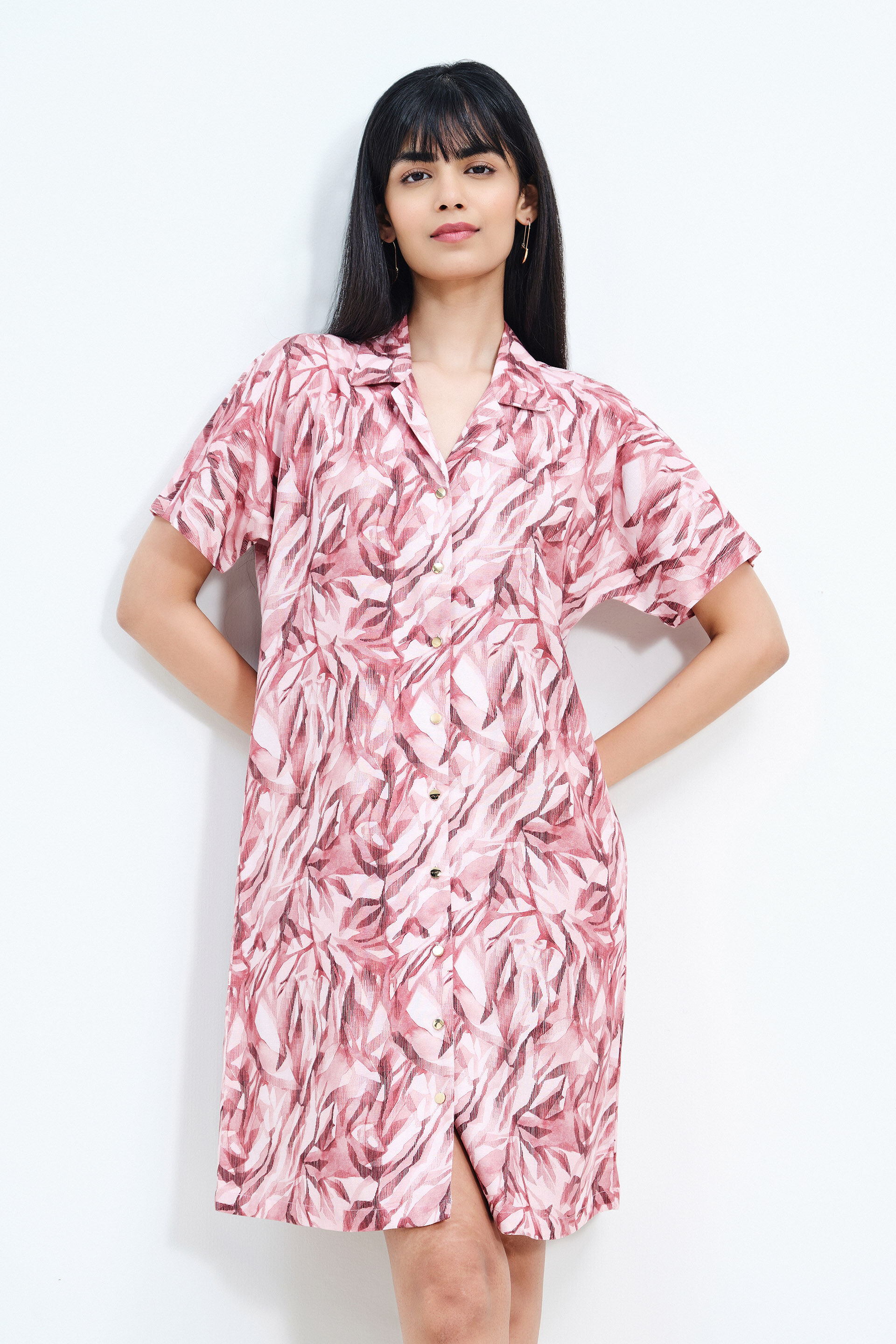 Petal Play Printed Dress, Pink, image 1