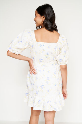 White Floral Summer Dress, White, image 5