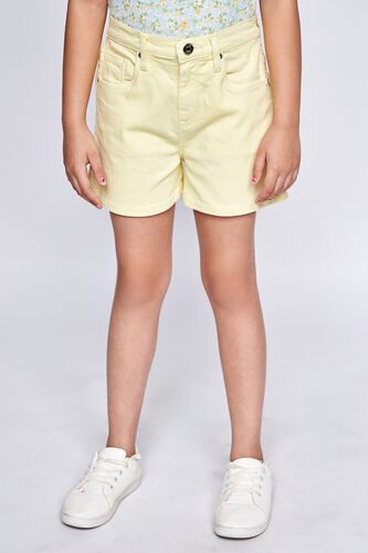3 - Yellow Solid Straight Shorts, image 3