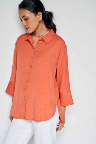 Flame Of Sunset Top, Orange, image 3