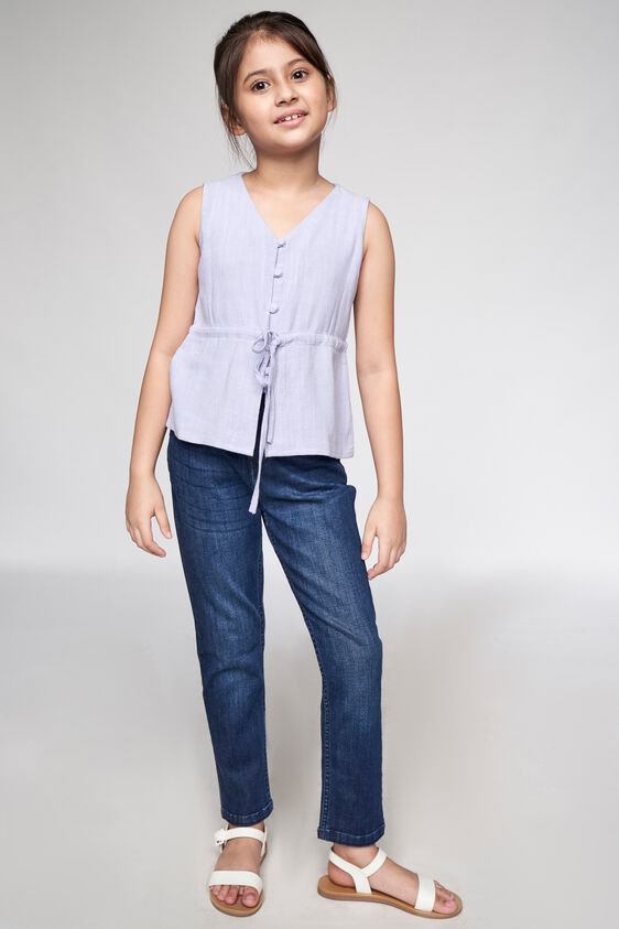 2 - Lilac Solid Fit and Flare Top, image 2