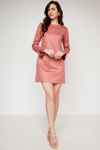 Pink Abstract Straight Dress, Pink, image 2