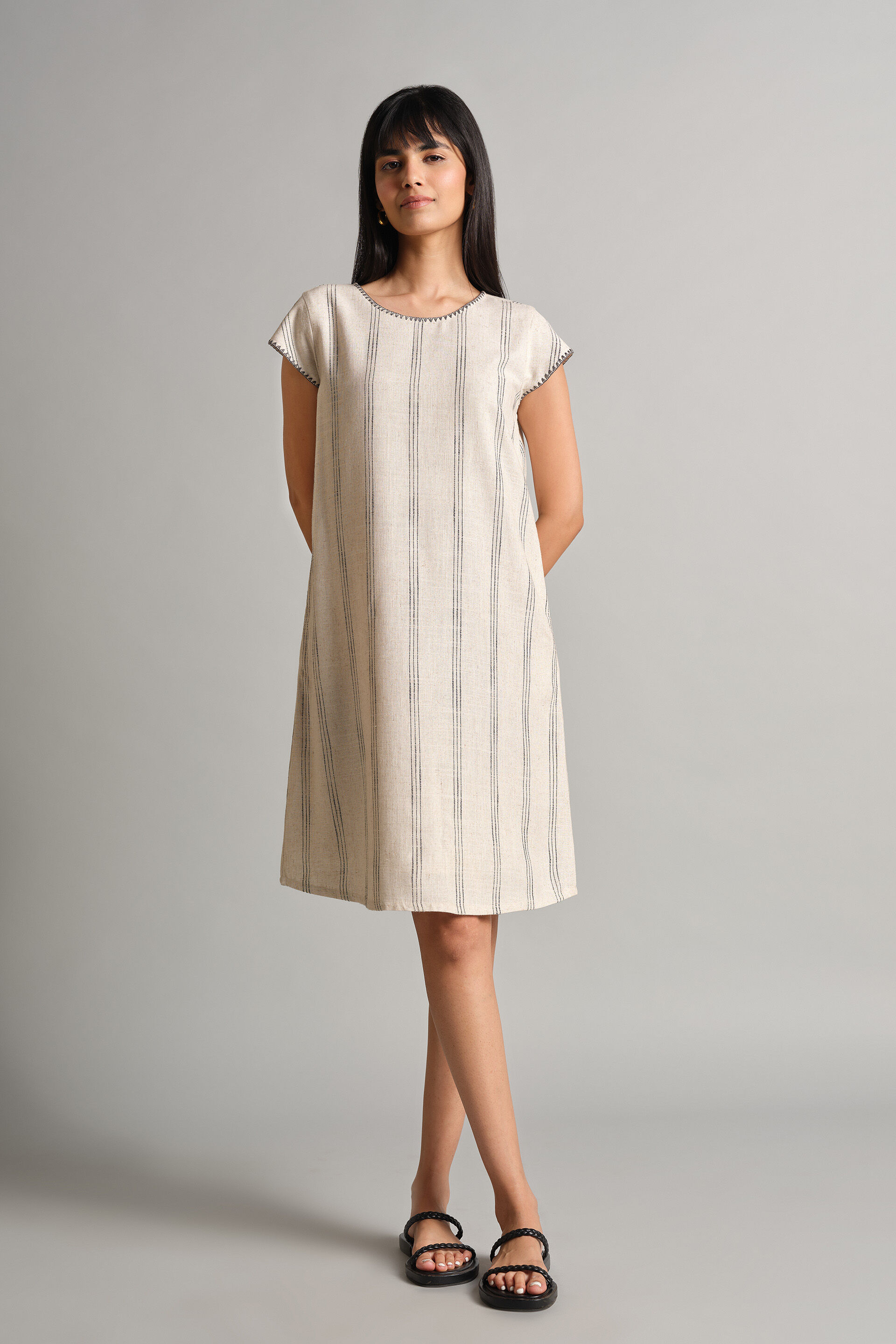Easy Breezy Summer Dress, Beige, image 1