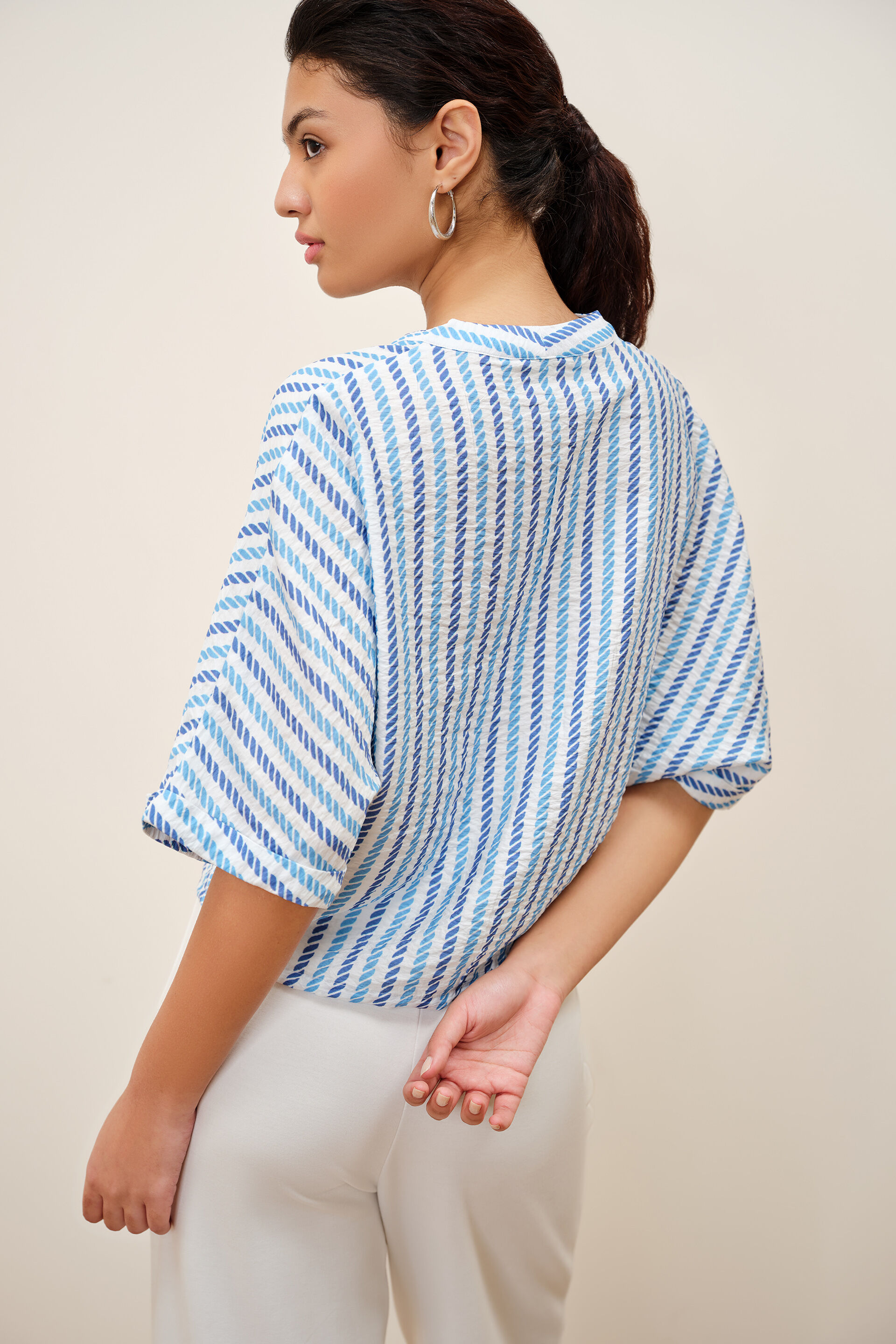 Rivelle Blue Stripes Top, Blue, image 5