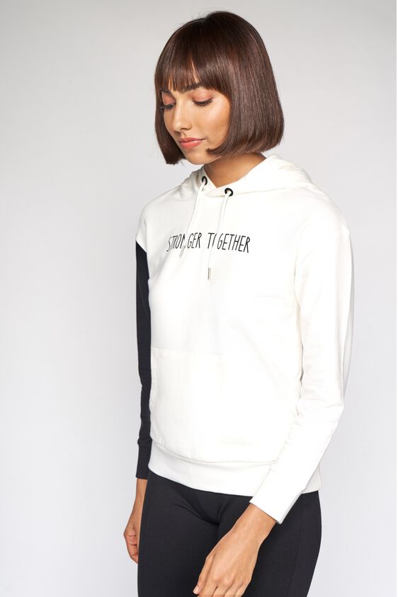 5 - White and Black Colorblocked  Sweater Top, image 5