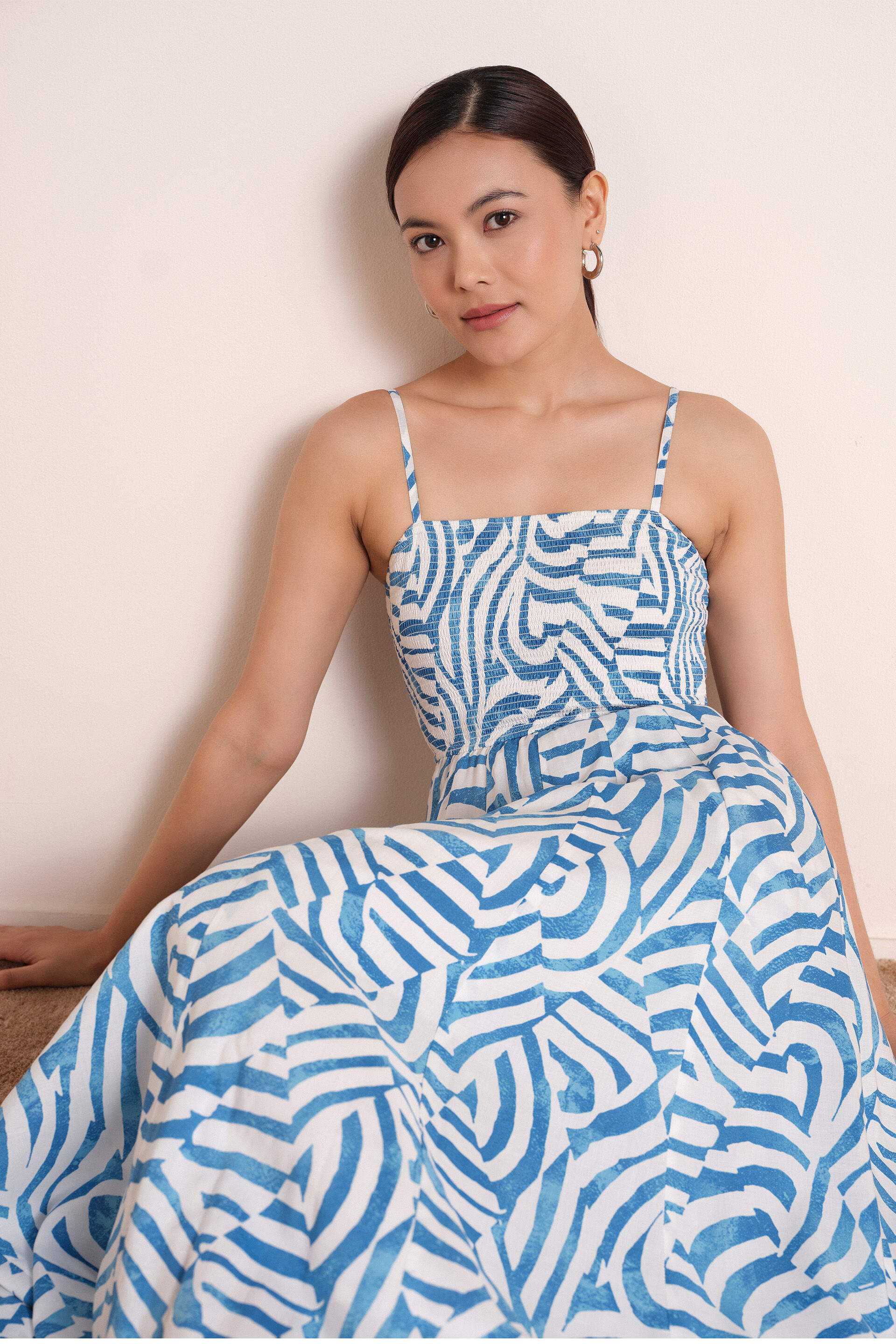 Claudine Modal Midi Dress, White, image 4