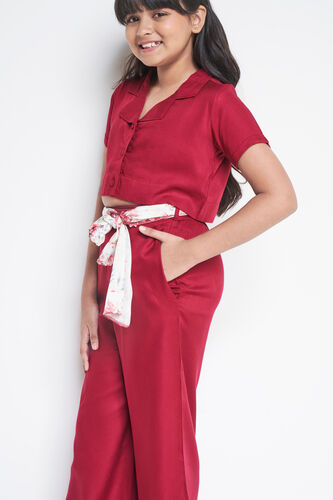 Red Solid Straight Suit, Red, image 5