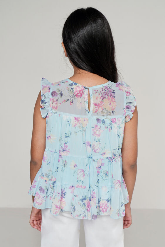 Multi Floral Flared Top, Multi Color, image 3