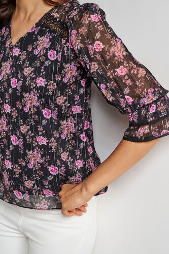 Multi Color Floral Straight Top, Multi Color, image 6
