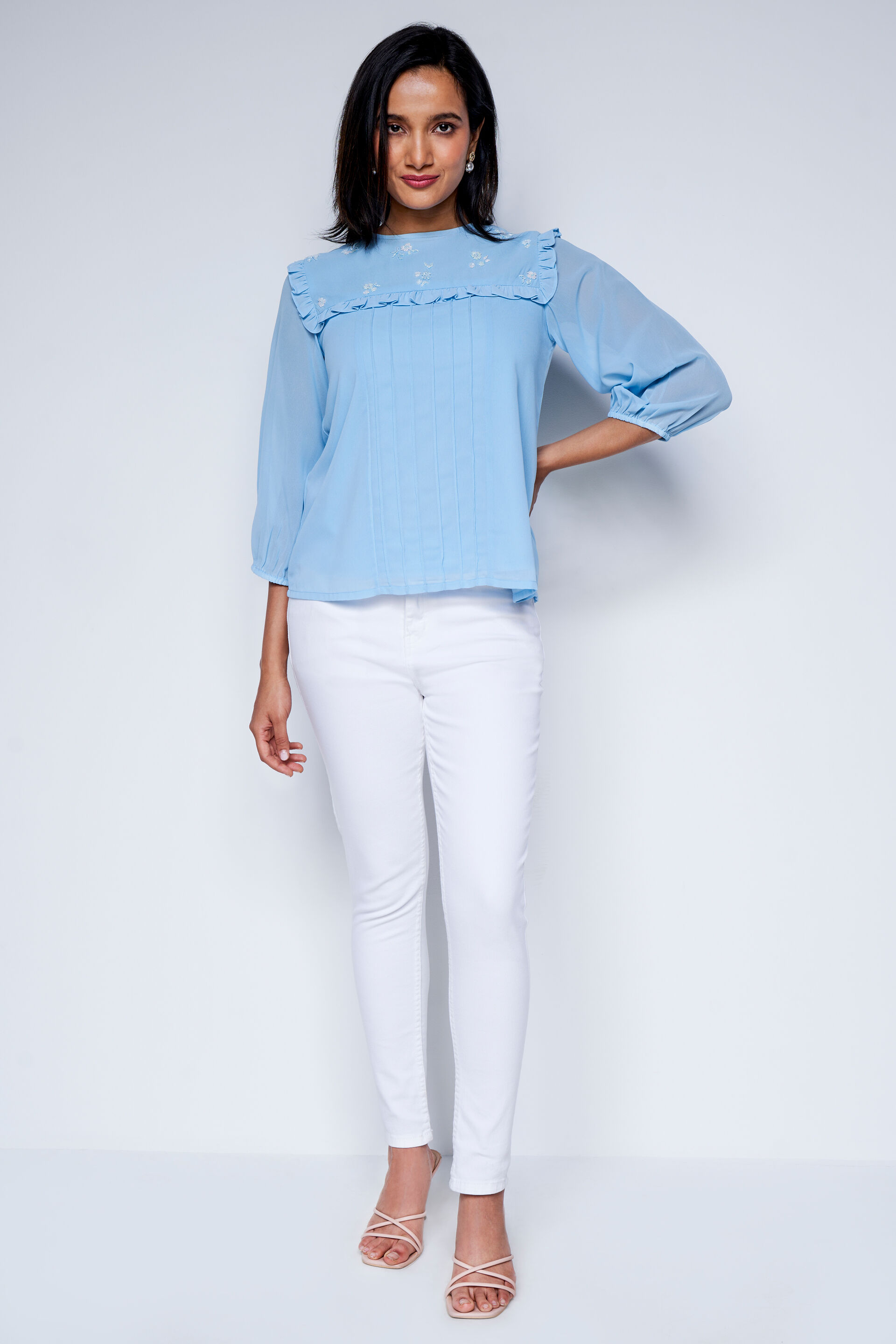 Blue Dreamer Top, Powder Blue, image 4