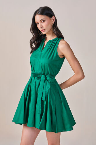 Sea’s the Day Cotton Dress, Green, image 3
