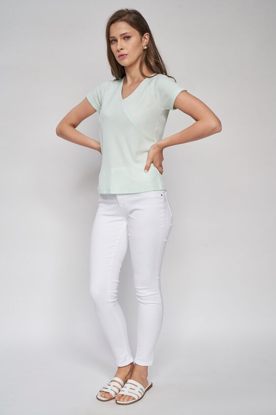 2 - Aqua Self Design Fit And Flare Top, image 2