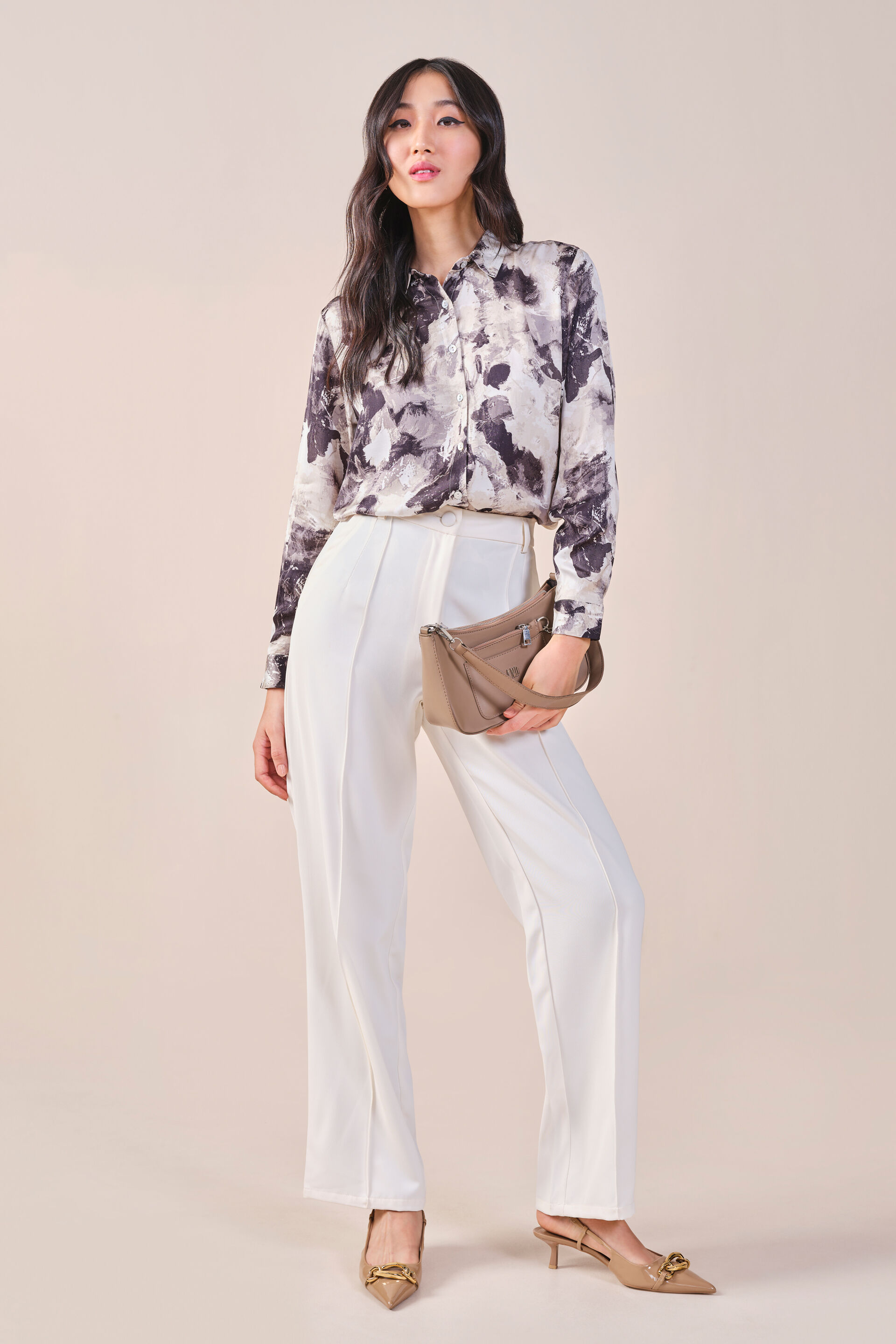 Ebony & Ivory Viscose Shirt, Black, image 2