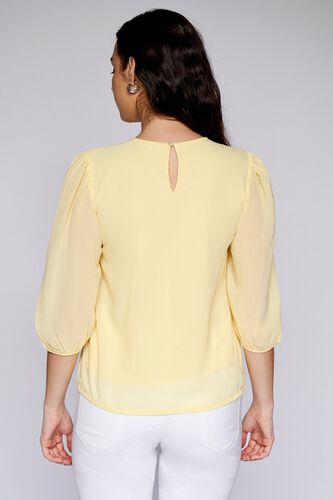 5 - Yellow Solid Blouson Top, image 5