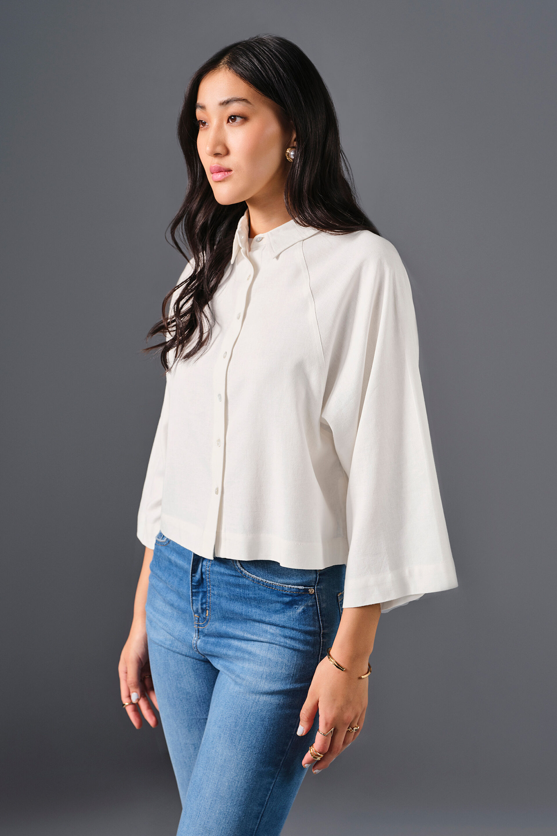 Sway Viscose Shirt, White, image 4