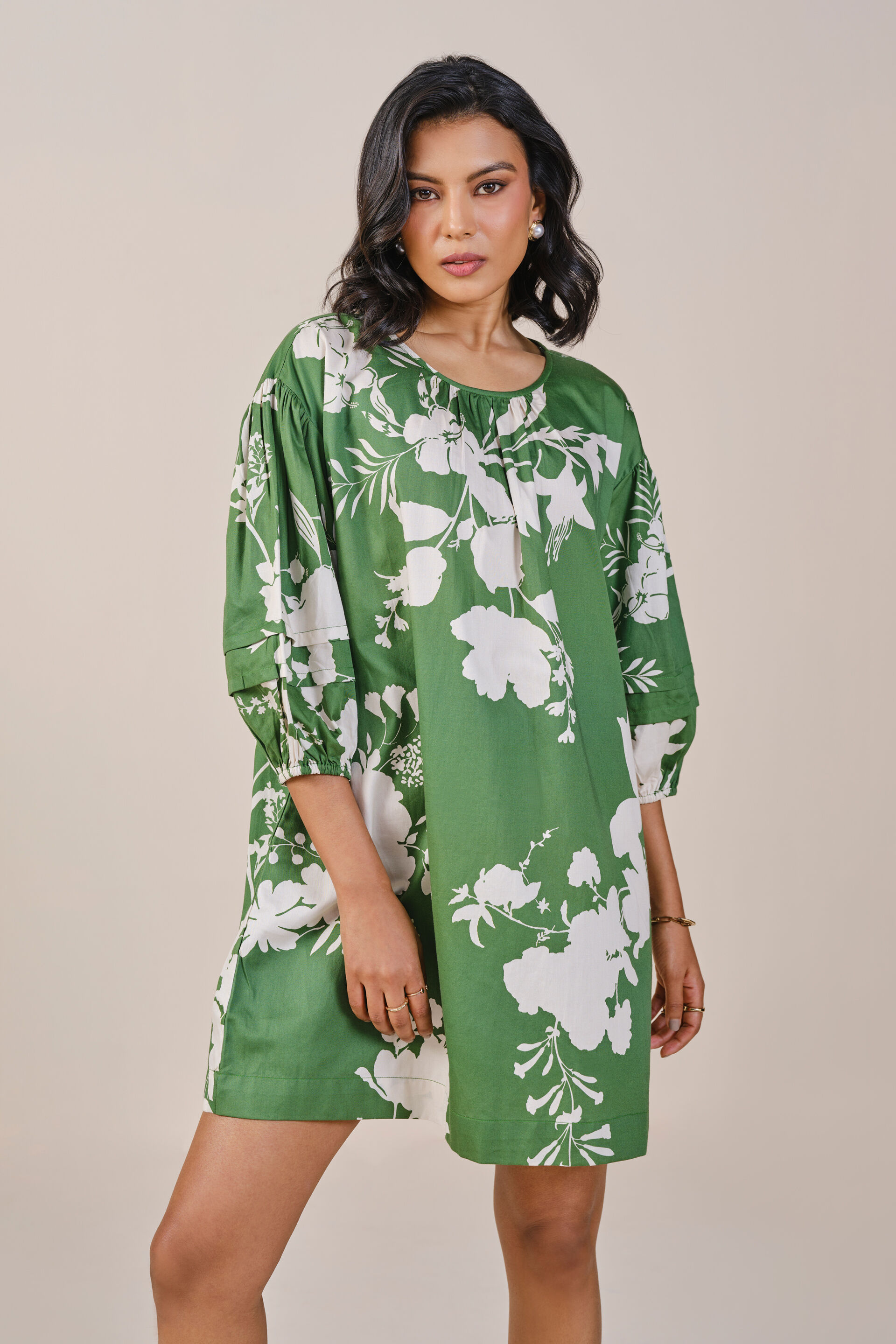 Tropic Blossom Dress, Green, image 3