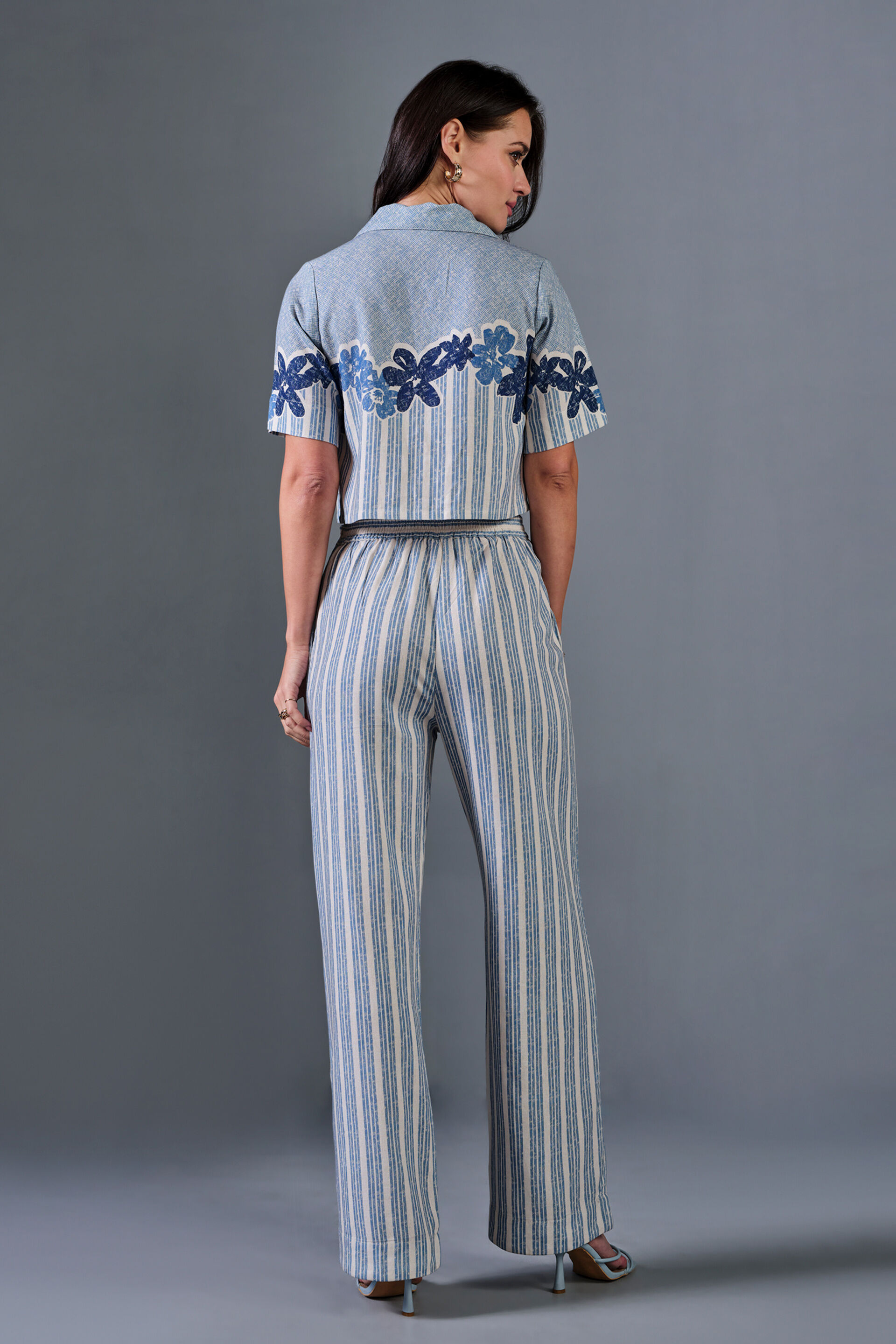 Blueming Viscose Blend Co-ord Set, Blue, image 5