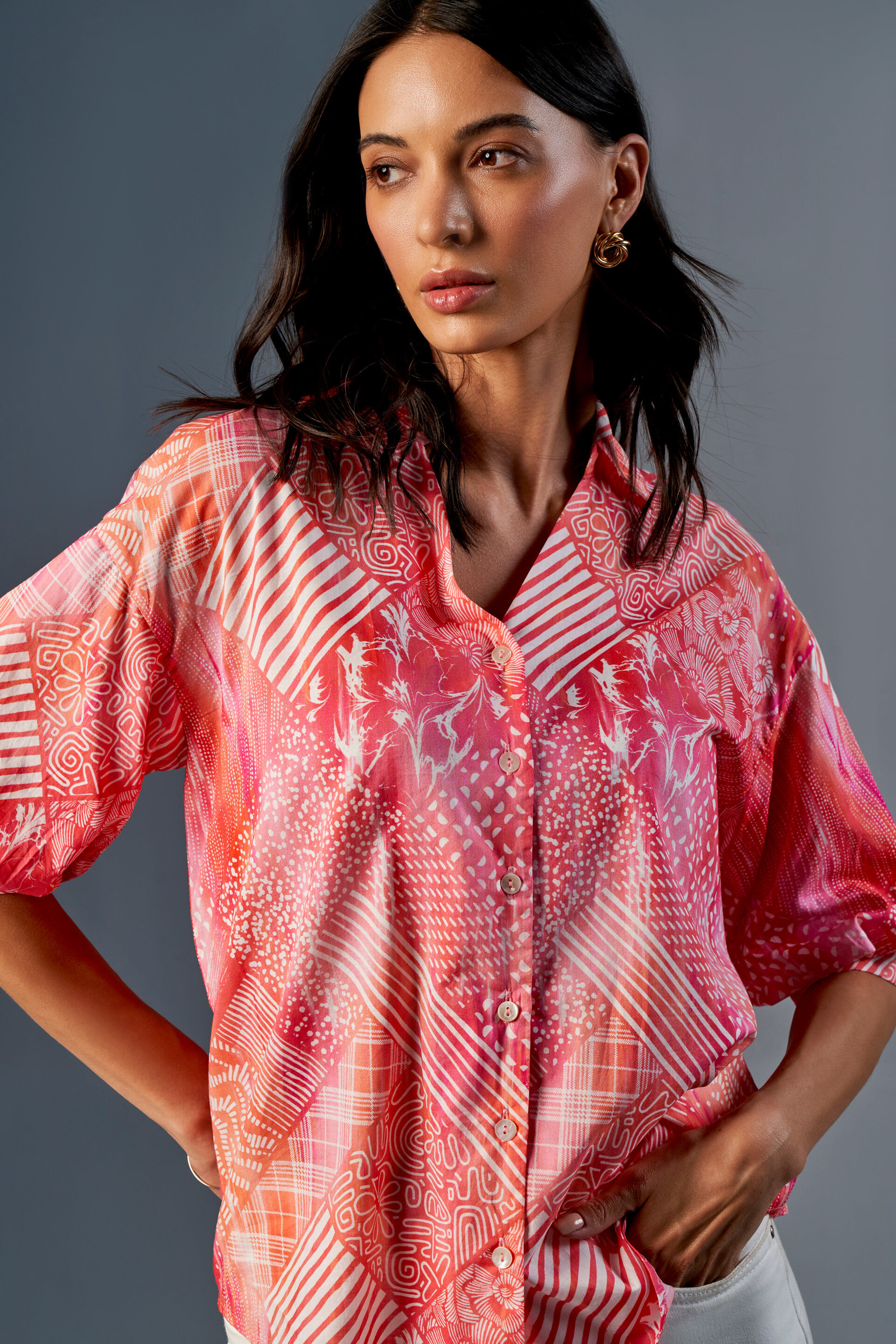 Cheeky Coral Shirt, Coral, image 4