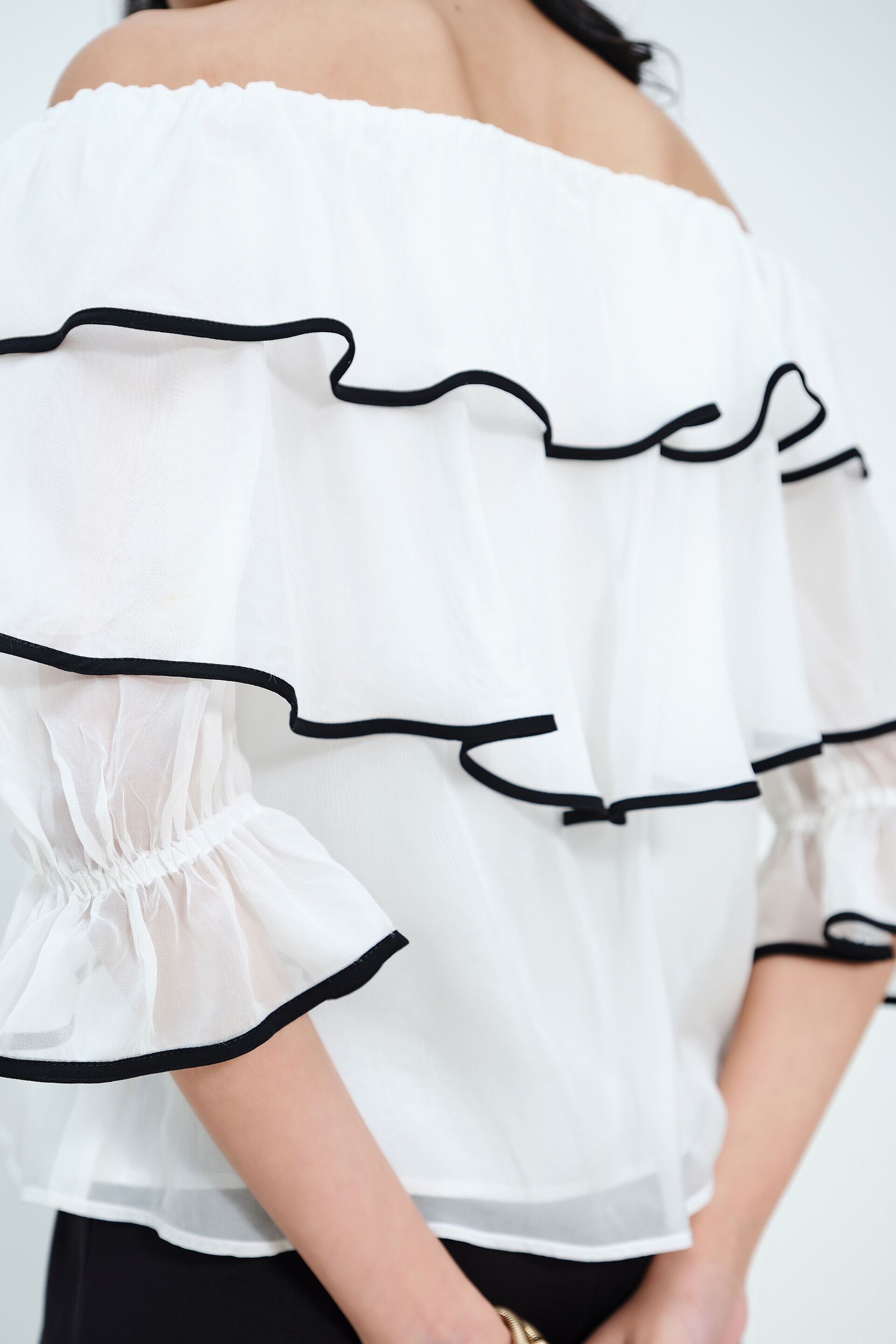 Frosted Petal Top, White, image 6