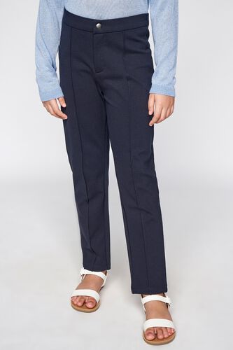 2 - Navy Blue Solid Straight Bottom, image 2