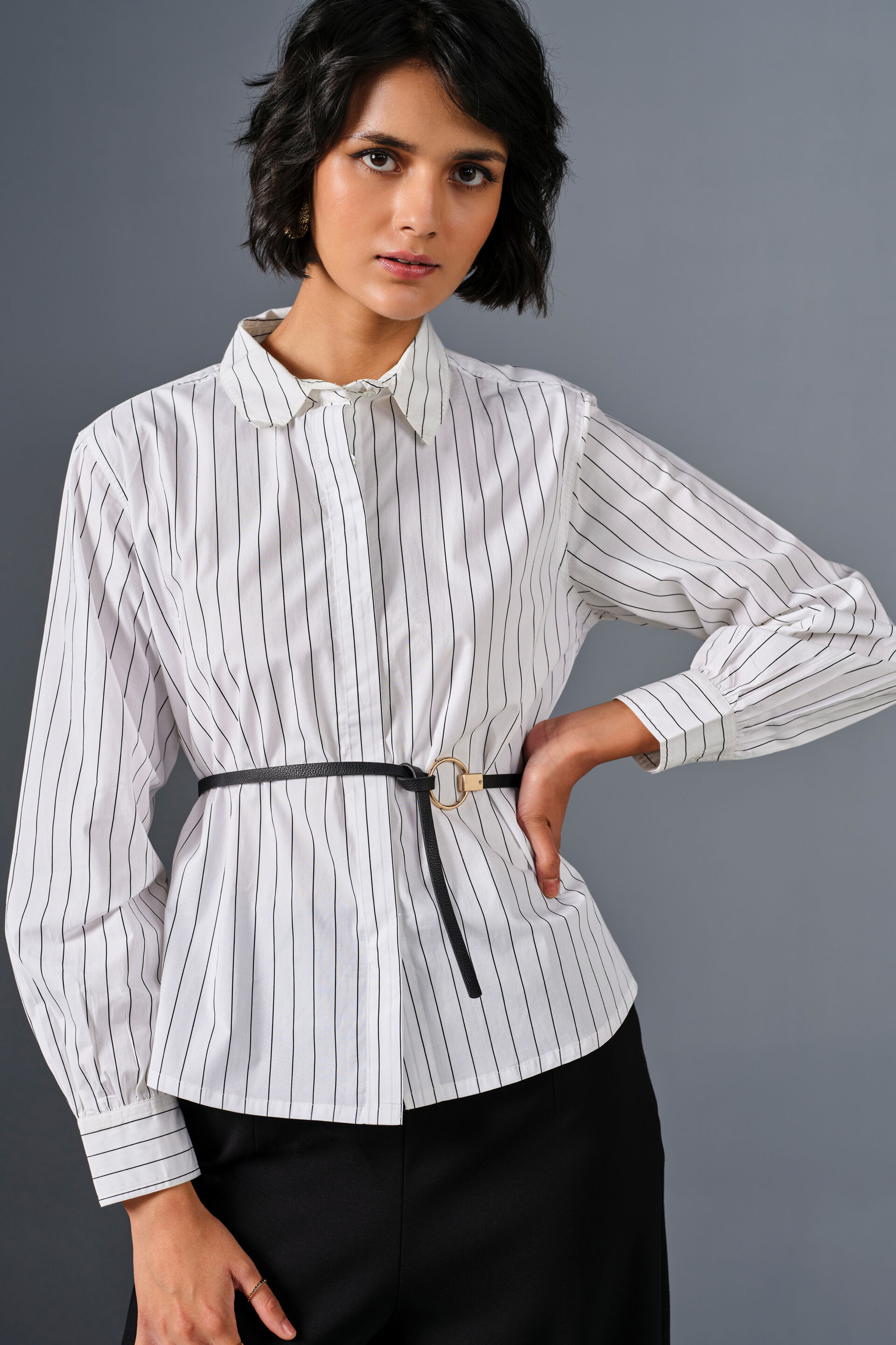 Corp-Core Cotton Shirt, White, image 3