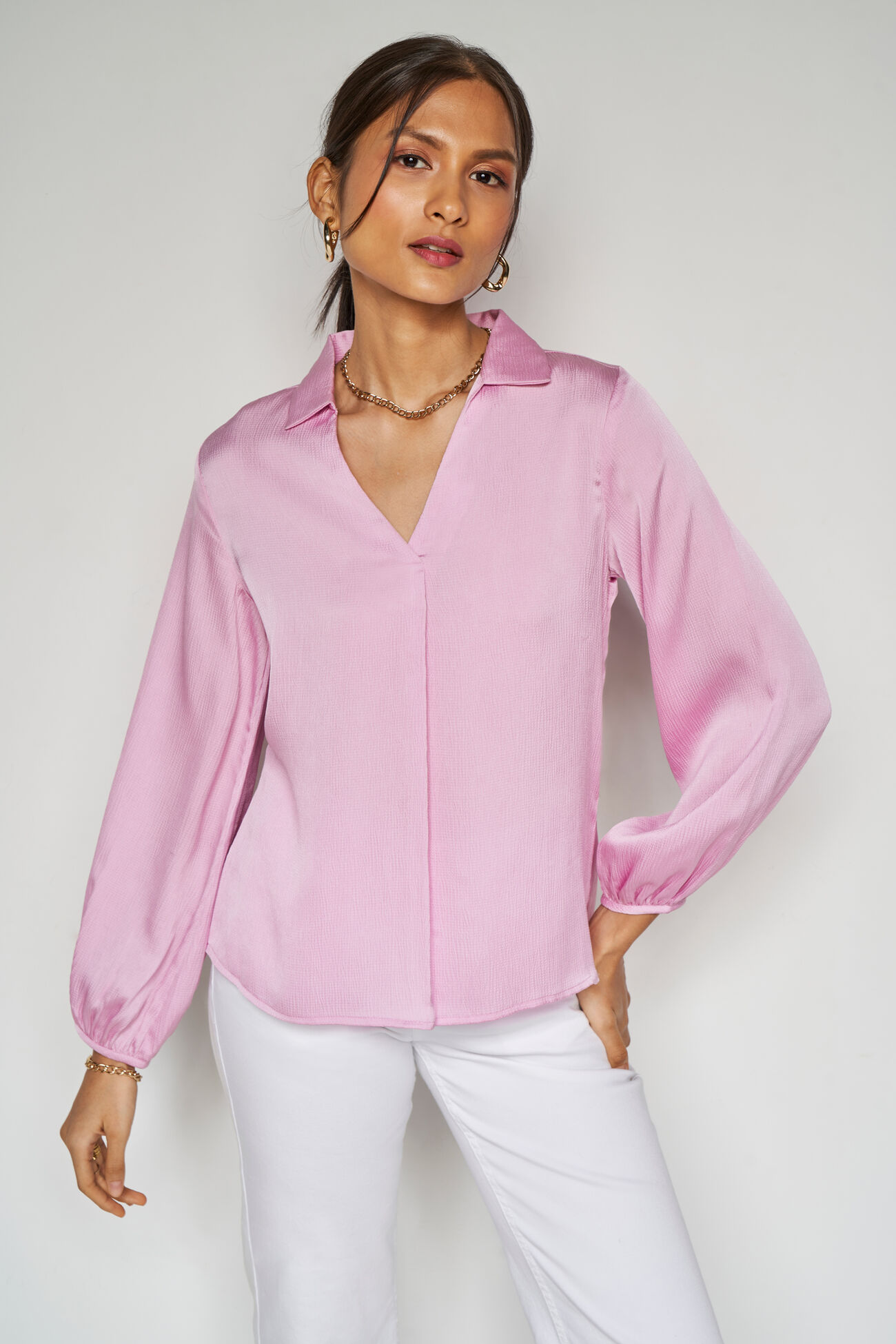 Sloane Solid Top, Pink, image 3